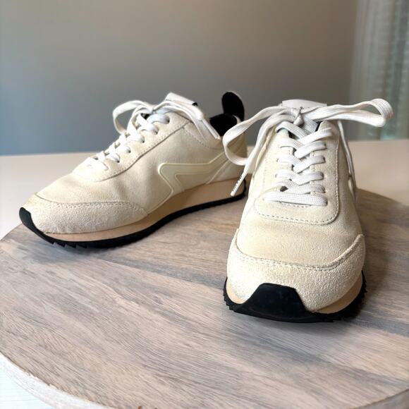 rag & bone Shoes - Rag & Bone Retro Runner Sneakers Off White Suede Nylon EU 36.5 US 6 Women’s